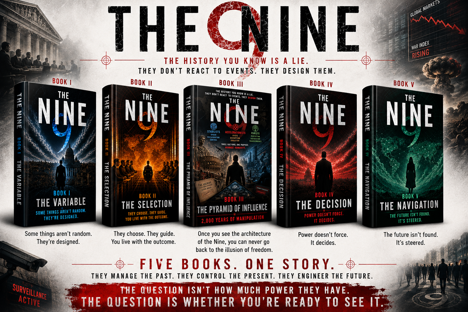 The NINE series — five books by John S. Muir.